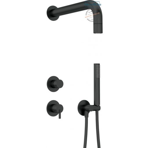 DEANTE-NQS-N9XK SILIA Black Color Undermount Shower Set Single Lever, Mixer Fixed Spout