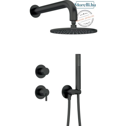 DEANTE-NQS-N9YK SILIA Black Undermount Shower Set Single Lever, Mixer Fixed Spout