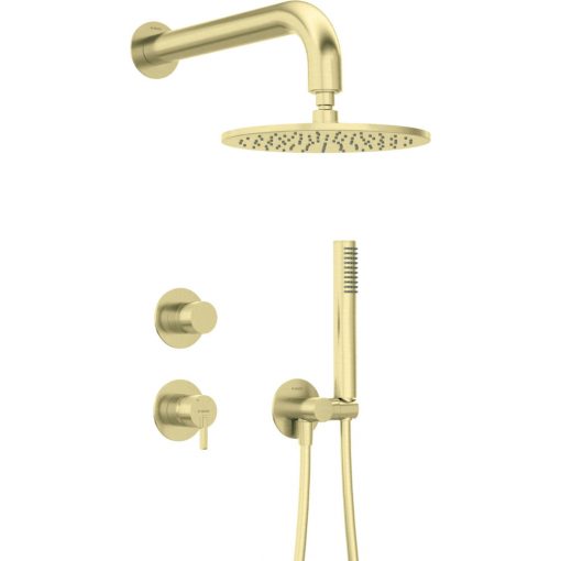 DEANTE-NQS-R9YK SILIA Brushed gold Color Wall flush Shower set Single lever, mixer Fixed Spout