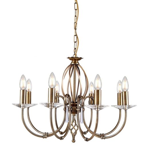 Chandelier Copper AEGEAN ELSTEAD-AG8-AGED-BRASS