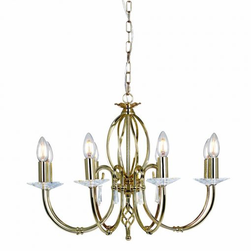 Chandelier Copper AEGEAN ELSTEAD-AG8-POL-BRASS