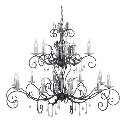 Chandelier Black AMARILLI ELSTEAD-AML15-BLK-SILVER