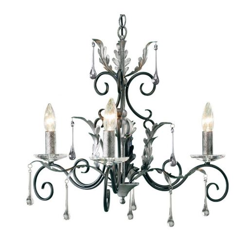 Chandelier Black AMARILLI ELSTEAD-AML3-BLK-SILVER