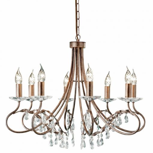 Chandelier Chrome CHRISTINA ELSTEAD-CRT8-SILVER-GOLD