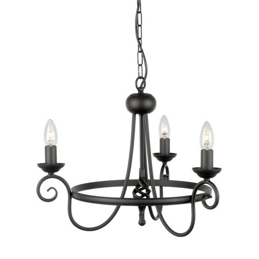 Chandelier Black HARLECH ELSTEAD-HR3A-BLACK