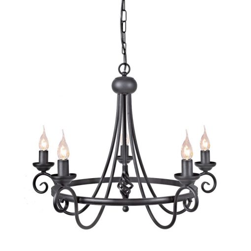 Chandelier Black HARLECH ELSTEAD-HR5-BLACK