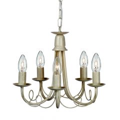 Chandelier White MINSTER ELSTEAD-MN5-IV-GOLD