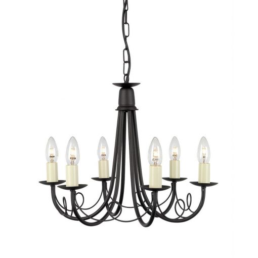 Chandelier Black MINSTER ELSTEAD-MN6-BLACK