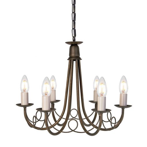 Chandelier Black Minster ELSTEAD-MN6-BLK-GOLD