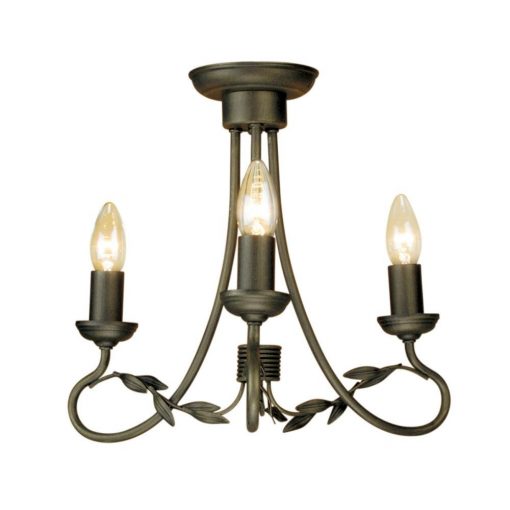 Chandelier Black OLIVIA ELSTEAD-OV3-BLK-GOLD