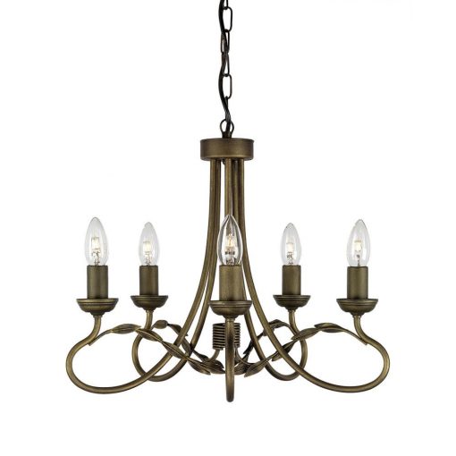 Chandelier Black OLIVIA ELSTEAD-OV5-BLK-GOLD