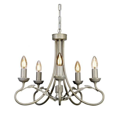 Chandelier White OLIVIA ELSTEAD-OV5-IVORY-GOLD