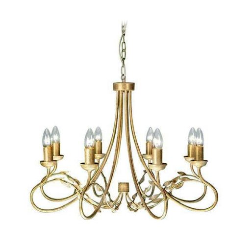 Chandelier White OLIVIA ELSTEAD-OV8-IVORY-GOLD