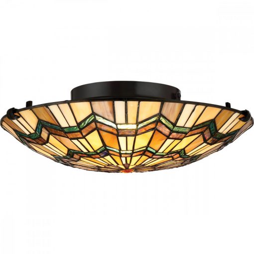 Tiffany Ceiling Lamp Multicolor ELSTEAD QZ-ALCOTT-F