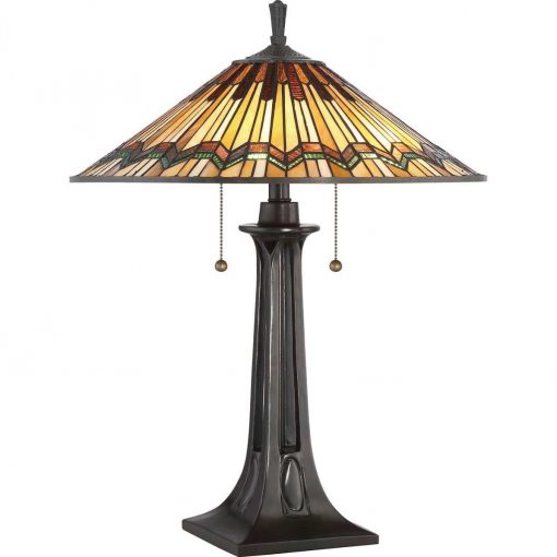 Tiffany Table Lamp Multicolor ELSTEAD QZ-ALCOTT-TL