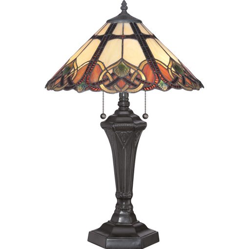 Tiffany Table Lamp Multicolor ELSTEAD QZ-CAMBRIDGE-TL