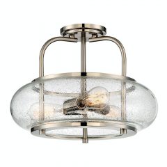 Ceiling lamp Chrome Trilogy ELSTEAD-QZ-TRILOGY-SFM-BN