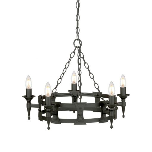 Chandelier Black SAXON ELSTEAD-SAX5-BLK