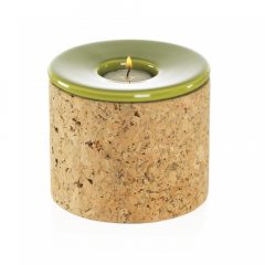   ENVY 4702 T-LIGHT CORK dark green table decoration Ø100mm ↕130mm