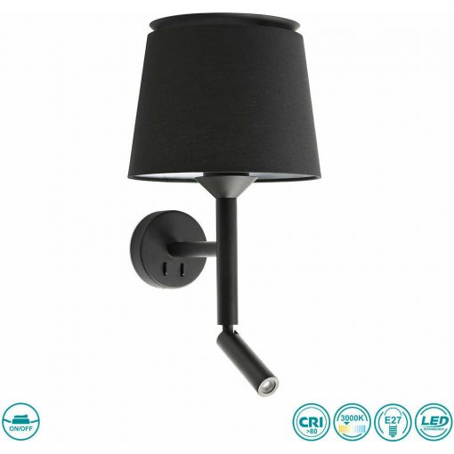 Wall Lamp Black SAVOY FARO 20303-93