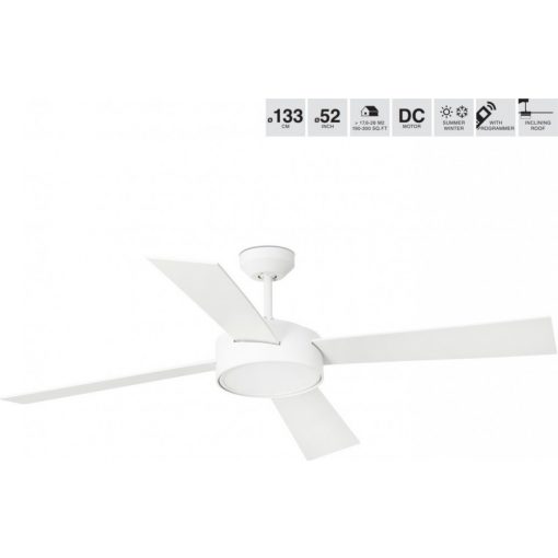 Fan Lamp White HYDRA FARO 33726