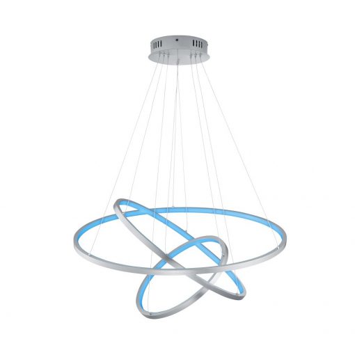 circles matt nickel RBG led pendant 80W 7,000LM 3,000-6,000K Ø800mm ↕1500mm IP20