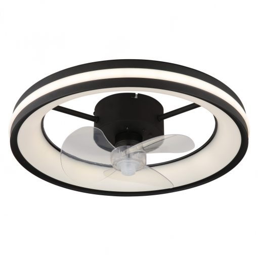 Fan Lamp Black Matt GATIAN GLOBO-03651