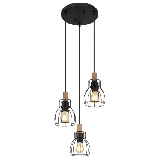 Pendant Black Matt MINA GLOBO-15326-3H1