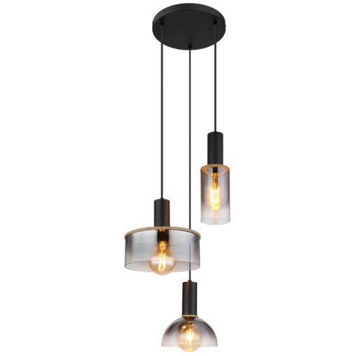 Pendant matt black CLASSIS GLOBO-15551-3H