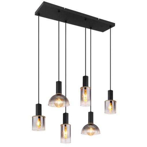 Pendant matt black CLASSIS GLOBO-15551-6H