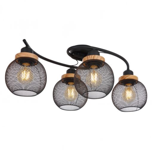 Ceiling Lamp Black Matt PABLO GLOBO-15663-4D