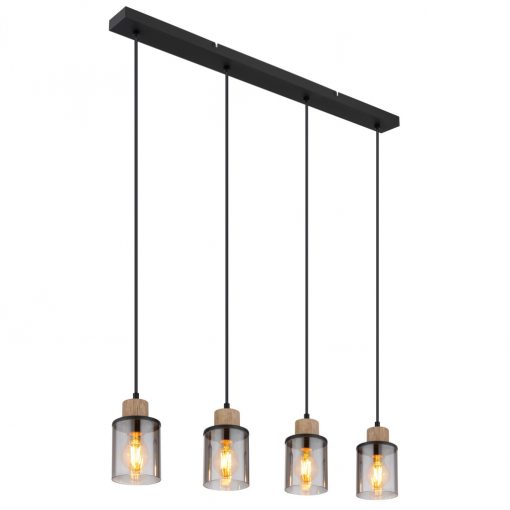 Pendant matt black REID GLOBO-15707-4H