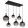 Pendant Black Matt DALTON GLOBO-15885-6H