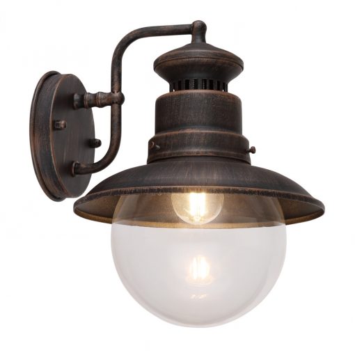 Outdoor Wall Lamp Rust SELLA GLOBO-3272R