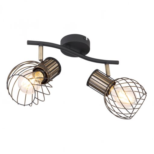 Spot Lamps Black/gold ARGUSTO GLOBO-54013-2