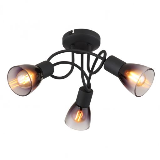 Ceiling Lamp Black Matt SATELLA GLOBO-54312-3D