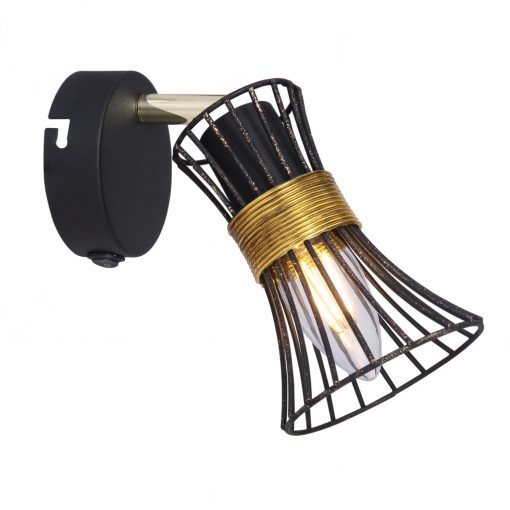 Spot Lamp Black PURRA GLOBO-54814-1