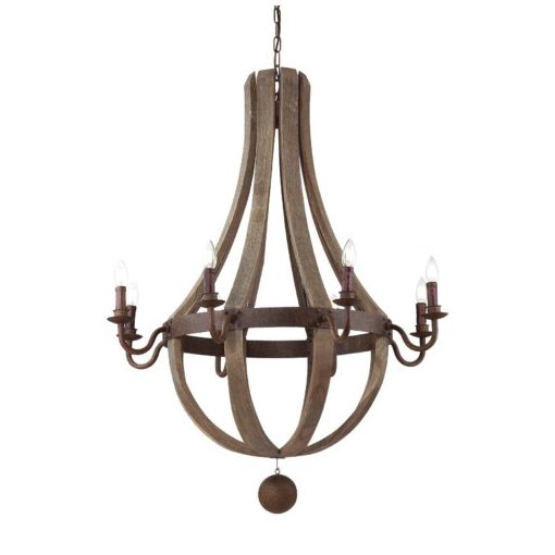 Chandelier Wood MILLENNIUM IDEAL LUX 129709