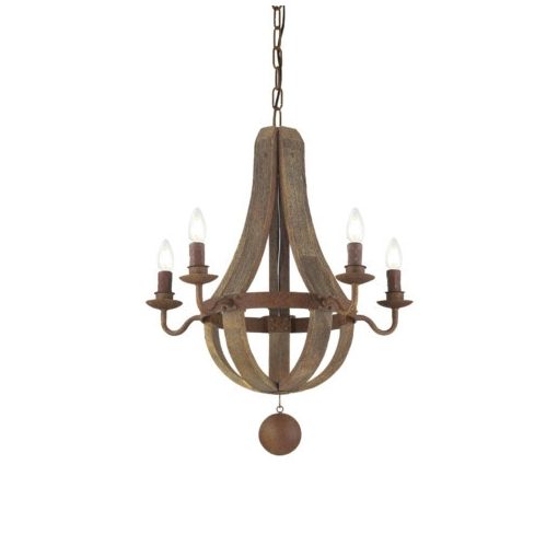 Chandelier Wood MILLENNIUM IDEAL LUX 129921