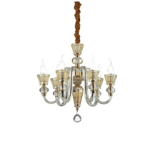 Chandelier Gold STRAUSS IDEAL LUX 140605