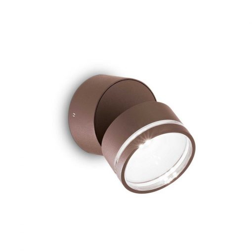 Outdoor Wall Lamp Coffee OMEGA ROUND IDEAL LUX 285498