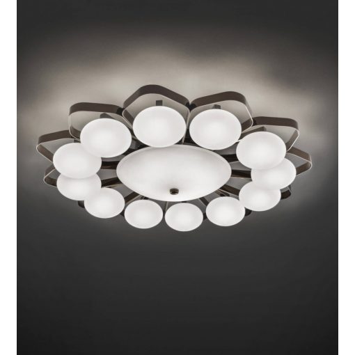 Ceiling Lamp Satin TEO ITALAMP 2392-95-SATIN-ON