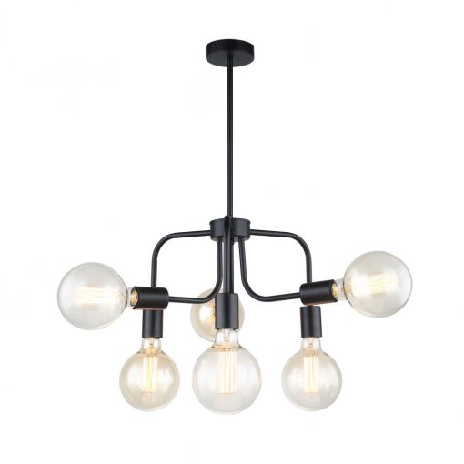 Chandelier Black Kristy ITALUX-MDM-3678-6-BK