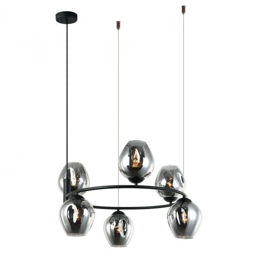 Chandelier Black Roxane ITALUX-MDM-4045-6-BK-SG