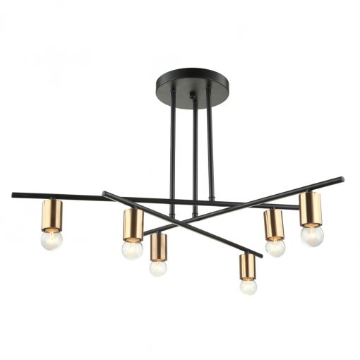 Chandelier Black Normani ITALUX-MDM3658-6-BK-BRO