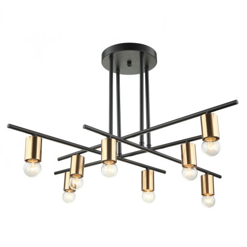 Chandelier Black Normani ITALUX-MDM3658-8-BK-BRO