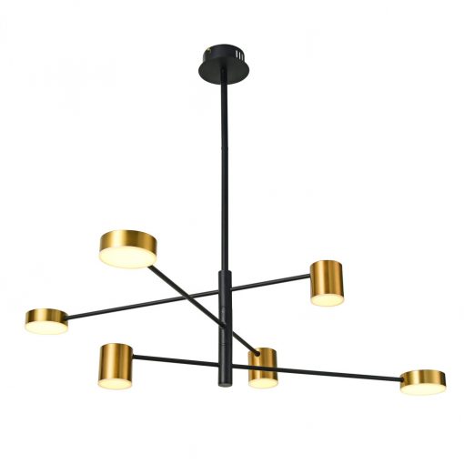 Suspension Black Remdal ITALUX-PND-16374-6-BK-GD-3K