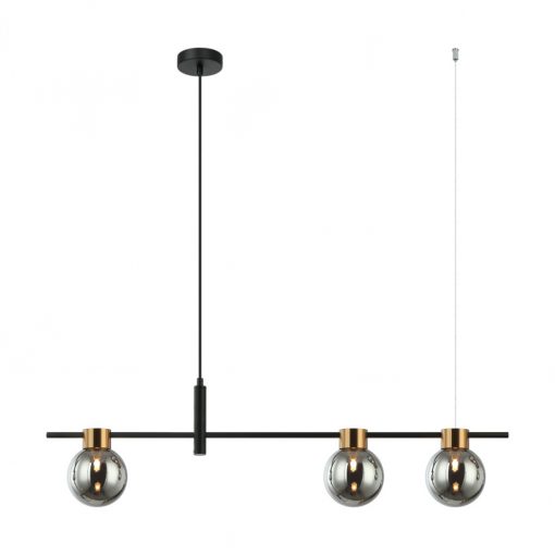 Chandelier Black Bletter ITALUX-PND-5225-3-BK-SG