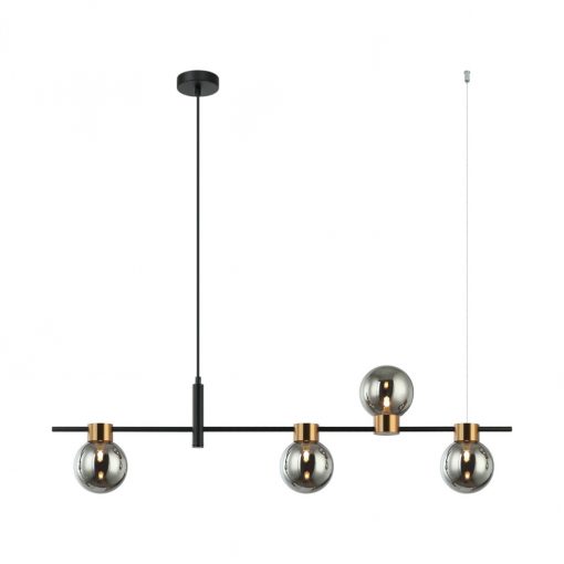 Chandelier Black Bletter ITALUX-PND-5225-4-BK-SG