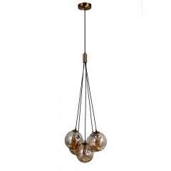 Pendant Copper Perlos ITALUX-PND-54456-5-HB-AMB